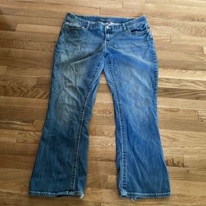 Maurice’s size 18 short boyfriend jeans.